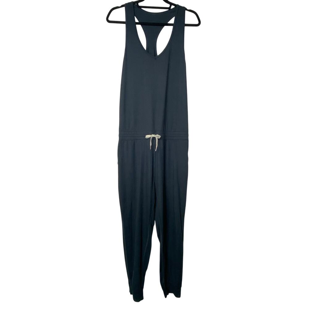 Vuori Black Lux Jumpsuit Size Large Comfy Loungewear Gorpcore Sportswear